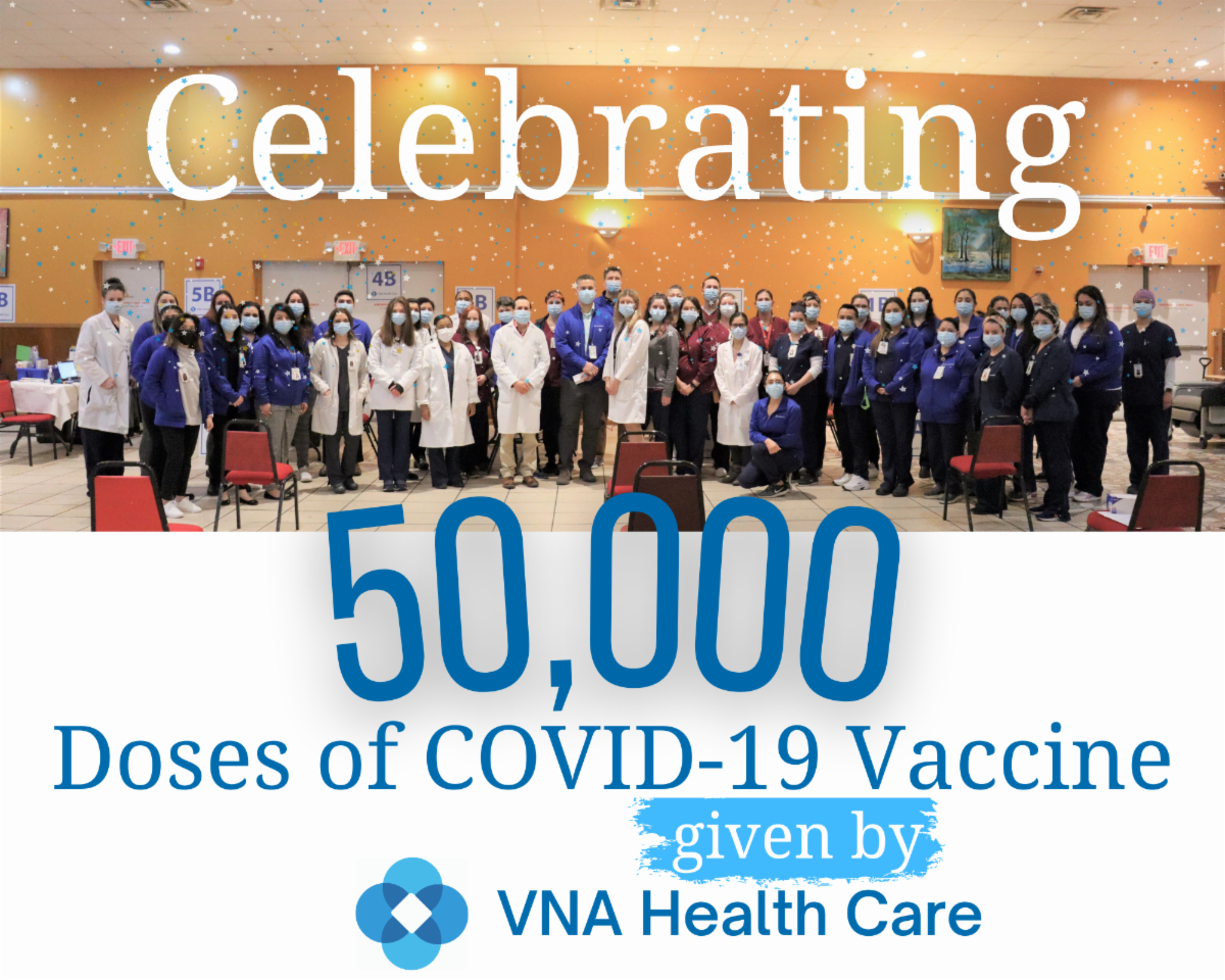 Más de 50,000 dosis de vacuna contra el COVID-19 administradas por VNA Health Care